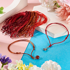 40шт 4 цвета регулируемый нейлоновый шнур браслеты изготовление&nbsp;BJEW-TA00672