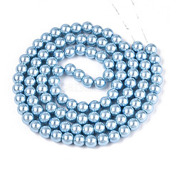 Выпечка окрашены перламутровый стекла жемчужные нити круглый шарик&nbsp;X-HY-Q330-8mm-24