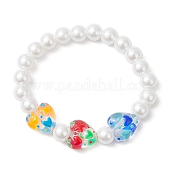 Браслеты ручной работы из стеклянной эмали и стеклянных жемчужных бусин&nbsp;BJEW-JB12171