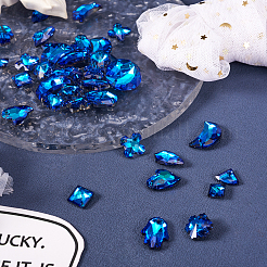 90шт 9 стиля подвески из гальванического стекла&nbsp;EGLA-TA0001-14