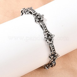 Браслеты из звеньевой цепи из нержавеющей стали 304&nbsp;BJEW-D379-01AS