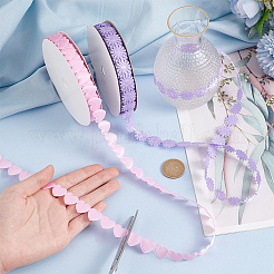 2 рулон полиэстеровой кружевной ленты с сердечками и цветами 2 стилей&nbsp;OCOR-PH0004-66B