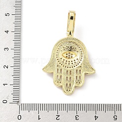 Латунные микропаве прозрачные подвески с фианитом&nbsp;KK-B141-04G-04