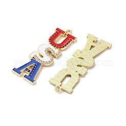 Подвески из сплава с эмалью ко дню независимости&nbsp;LS-ENAM-I069-01G-06