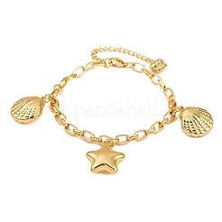 Браслеты с подвесками из нержавеющей стали 304 для женщин&nbsp;BJEW-D359-09G