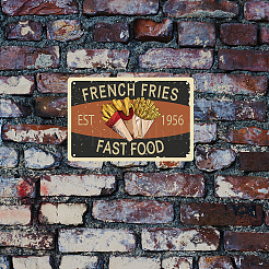 Прямоугольный металлический железный знак плакат&nbsp;AJEW-WH0157-348