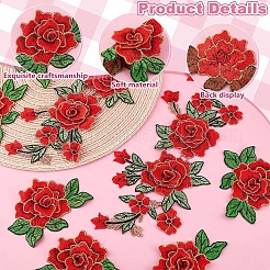 Цветочная вышивка из ткани из полиэстера с утюгом на заплатках&nbsp;PATC-GA0001-53