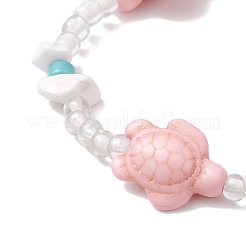 Браслеты из синтетической бирюзы и магнезита&nbsp;BJEW-JB11675