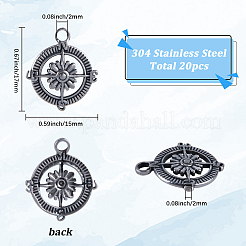 20 шт. подвески из нержавеющей стали 304&nbsp;STAS-SC0010-76