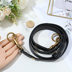 Регулируемые ремни для сумок из черной искусственной кожи&nbsp;PURS-GL0001-05G