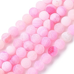 Природные треск агат бисер нитей&nbsp;LS-G-G055-8mm-1