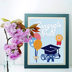 Выпускной тема трафареты для резки углеродистой стали&nbsp;DIY-WH0263-0252