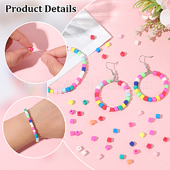 10 прядь бусины из полимерной глины ручной работы&nbsp;CLAY-SC0002-49