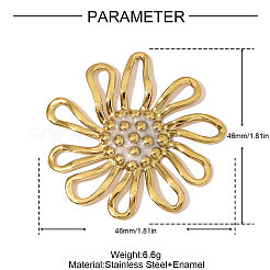 Подвески из нержавеющей стали 304 с эмалью&nbsp;STAS-OY006-36G