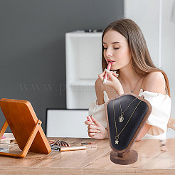 Деревянные подставки для ожерелий в форме бюста&nbsp;NDIS-WH0003-018E