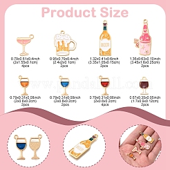 20шт. 8 стиля подвески из сплава и эмали&nbsp;ENAM-FS0002-46