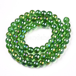 Гальванизируйте прозрачное стекло бисер нитей&nbsp;LS-GLAA-T032-T6mm-AB07