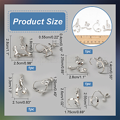 4 шт. 4 стиля латунный кулон нерегулярные оправы кабошонов&nbsp;KK-NB0003-73B