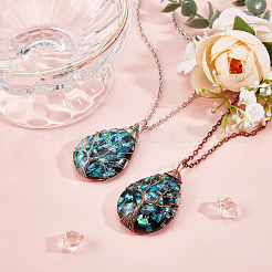 4шт. 2-х цветный комплект из подвесок-капель&nbsp;NJEW-BC0001-04