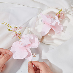 Бутоньерка из искусственного цветка из шелковой ткани&nbsp;AJEW-DR0001-55B