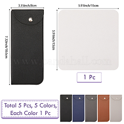 5шт 5-цветный прямоугольный чехол для очков из искусственной кожи&nbsp;AJEW-CN0005-39