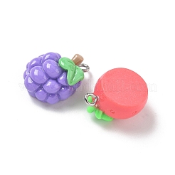 Подвески из непрозрачной смолы с изображением фруктов&nbsp;RESI-I339-03P