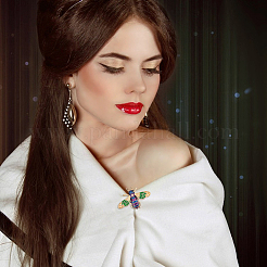 6 шт. 3 стили эмалевых булавки в виде пчел&nbsp;JEWB-FH0002-58