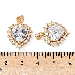 Латунные микропаве прозрачные подвески с фианитом&nbsp;KK-S531-27G