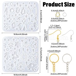 Наборы для изготовления силиконовых форм для подвески-цветка-листа своими руками&nbsp;DIY-FS0010-03