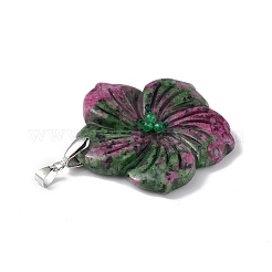 Натуральный рубин в Зойсайт больших подвесками&nbsp;G-B040-01P-07