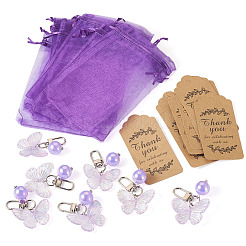 10шт бабочка акриловые подвесные украшения&nbsp;HJEW-TAC0071