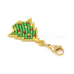 Рождественские украшения из стеклянных семян и сплавов&nbsp;HJEW-MZ00312-02