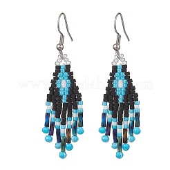 Серьги-подвески из натурального магнезита в форме ромба&nbsp;EJEW-MZ00632-01