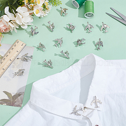 16 шт. броши из сплава в виде самолета для одежды рюкзака&nbsp;JEWB-PH0001-45P