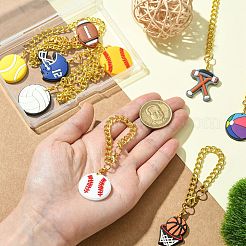 9 шт. 9 стиля шармы для пластиковых стаканчиков из ПВХ с изображением мяча&nbsp;HJEW-CJ0001-18