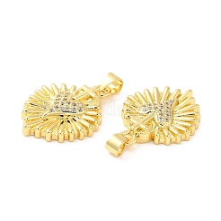 Покрытие стойки латунь микропаве прозрачные подвески из кубического циркония&nbsp;KK-Q784-17G