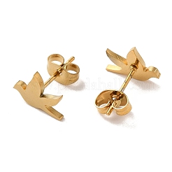 Серьги-гвоздики из нержавеющей стали 304 с вакуумным покрытием PVD&nbsp;EJEW-Z040-34G