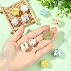 5шт 5 цвета бусины из полимерной глины ручной работы&nbsp;CLAY-YW0002-69