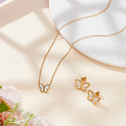 Комплект украшений из нержавеющей стали в виде бабочек&nbsp;SJEW-AN0001-56