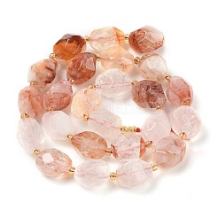 Нити бусин из натурального железистого кварца&nbsp;G-P541-A01-09