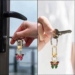 6 шт. подвеска в виде бабочки из сплава эмали&nbsp;HJEW-YW00062-01