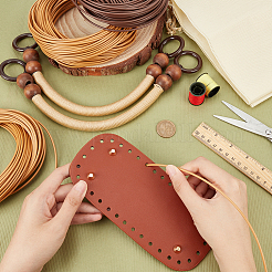 Набор женских пластиковых сумочек из ротанга своими руками&nbsp;DIY-WH0033-25