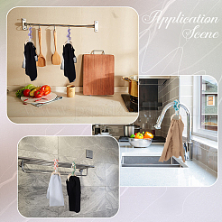 4шт. вешалка для полотенец из хлопчатобумажной нити 4 цветов с рисунком «ромашка»&nbsp;AJEW-CN0004-61