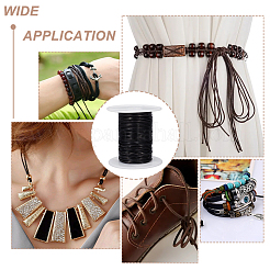 Круглый шнур из воловьей кожи длиной 20 метр.&nbsp;WL-WH0015-01A-02