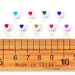 Белые непрозрачные акриловые бусины&nbsp;SACR-YW0001-15