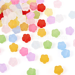 100шт 10 цвета прозрачные акриловые бусины&nbsp;TACR-TA0001-44