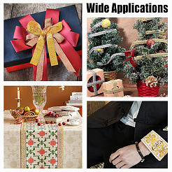 Жаккардовая цветочная лента из полиэстера длиной 7.5 ярд.&nbsp;OCOR-WH0088-84C