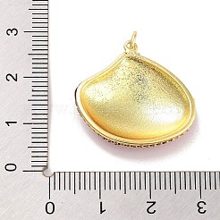 Настоящие позолоченные подвески из латуни с покрытием из 18-каратной эмали&nbsp;X-KK-M293-32G-02