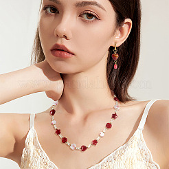 80 шт. 8 вида стеклянных бусин миллефиори&nbsp;GLAA-TA0003-43C