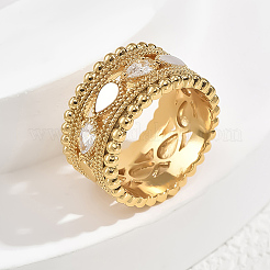 Кольца для женщин с латунным паве из кубического циркония&nbsp;FR1588-3